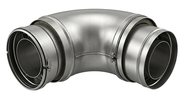 Коаксиальный отвод 45 180х280х0,5 мм AISI-304