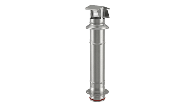 Коаксиальная труба с зонтом 130х230 мм AISI-444
